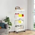 thumbnail image 1 of CQCYD under $5 4 Tier Rolling Cart,Multi-Functional Storage Trolley,Large Capacity Rolling Storage Cart Movable Storage Organizer with Wheels, Utility Cart for Office, Living Room, Kitchen, 1 of 6