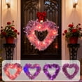 thumbnail image 1 of CQCYD under $5 4Pcs Valentines Day Garland, Pink Valentine's Day Heart Wreath, Floral Hanging Garland Decoration, Wedding Anniversary Party Supplies, Festive Door Wall Hanging Ornament, 1 of 9