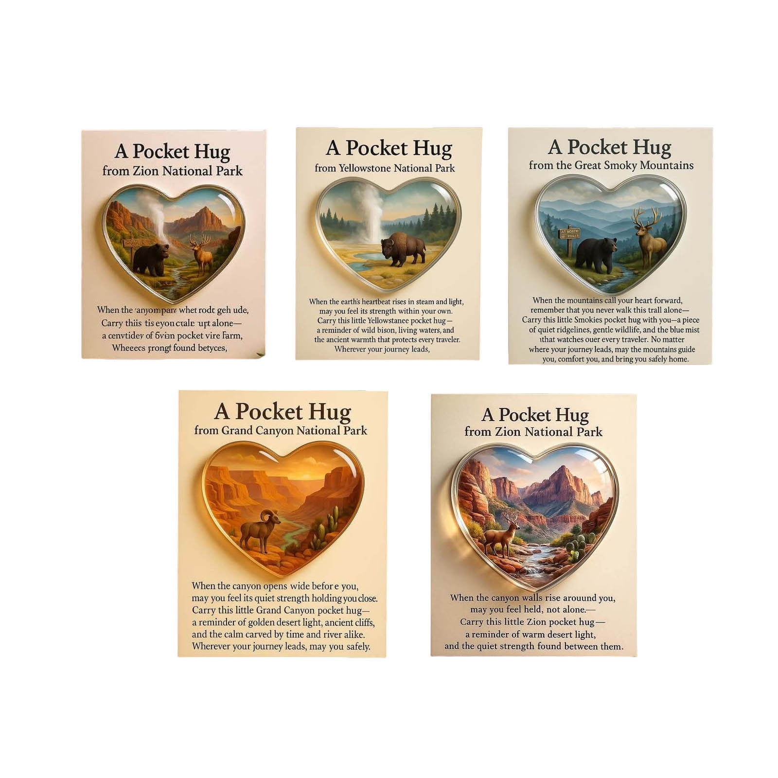 CQCYD under $5 5Pcs Nature Park Decor, Nature Park Pocket Hug,Outdoor ...