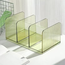CQCYD under $5 Acrylic File Sorter, Clear File Holder Acrylic Desk Organizer, Sturdy Desktop Files Organizer Files Folder Holder Rack for Envelopes Mail Letter Paper Notebook Electronics