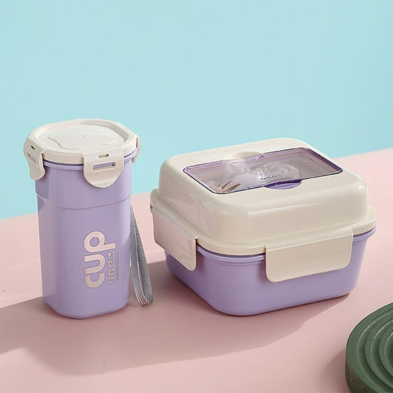 CQCYD under $5 Bento Box and Water Bottle Set For Adult, Leakproof Adult Lunch Box Kit, Lunch Bag, Snack Bag, Adult Microwave Safe Bento Box Lunch Container