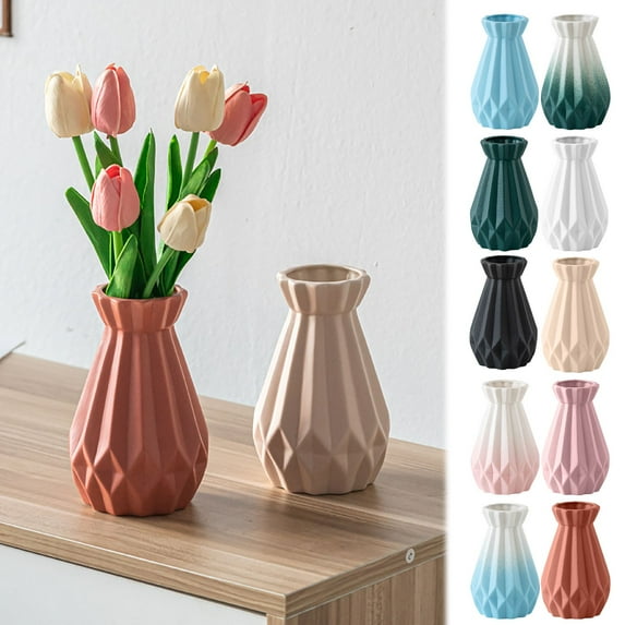 CQCYD under $5 Ceramic Flower Vase, Modern Home Decorative Vase, Minimalist Decor Flower Vases For Kitchen, Bedroom, Office, Living Room, Bathroom, Shelf Centerpiece Table Decorations