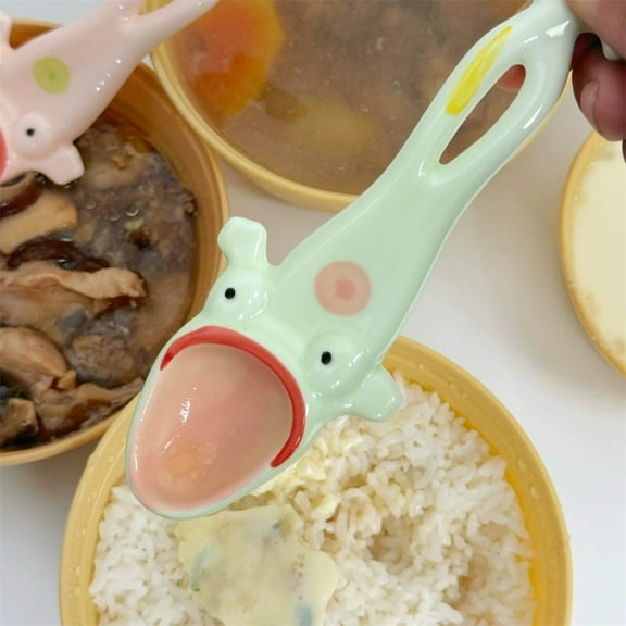 CQCYD under $5 Ceramic Spoons, Frog Shaped Spoon, Ceramic Novelty Spoon, Kitchen Funny Spoon, Cute Frog Utensil, Whimsical Tableware Spoon, Decorative Ceramic Spoon, Unique Kitchen Gadget Spoon