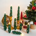 thumbnail image 1 of CQCYD under $5 Christmas Tree Flameless Taper Candles, Christmas LED Taper Candles with 3D Flame, Green LED Candlesticks for Christmas Home Decoration, 1 of 9