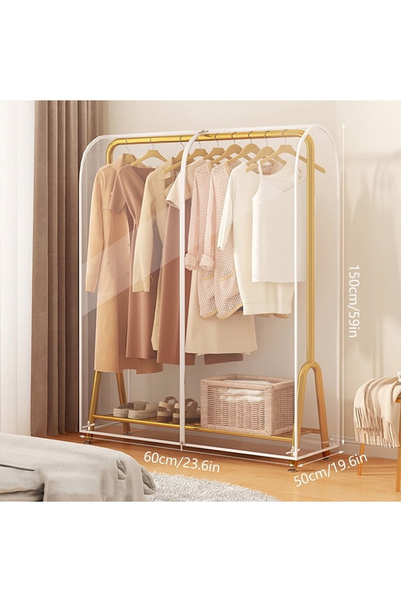 Under $5 Clear Garment Bags for Hanging Clothes with Zippers - Waterproof and Dust-proof Clothes Storage Cover, Clothes Storage for Coat, Dress, and Fur in Closet