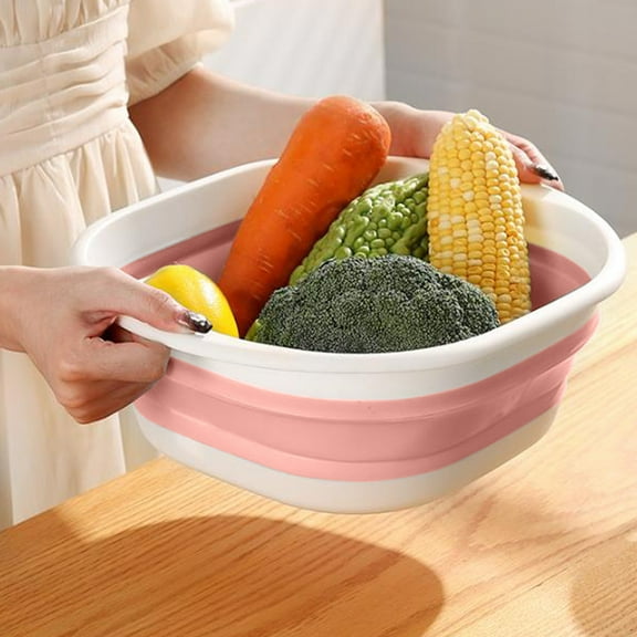 CQCYD under $5 Collapsible Wash Basin, Foldable Dish Tub, Small Medium Portable Sink for Kitchen, Camping, RV, Baby Bottles, Laundry, Plastic Washbasin