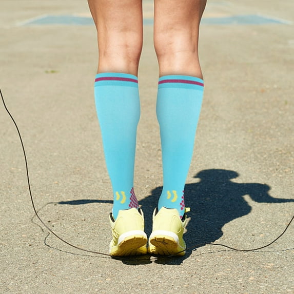 CQCYD under $5 Compression Sports Socks, Compression Socks for Sports, Long Tube Athletic Socks for Running, Men Women Fitness Support Socks, Circulation Enhancing Sports Socks