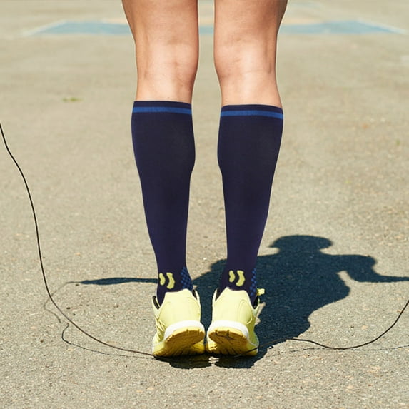 CQCYD under $5 Compression Sports Socks, Compression Socks for Sports, Long Tube Athletic Socks for Running, Men Women Fitness Support Socks, Circulation Enhancing Sports Socks