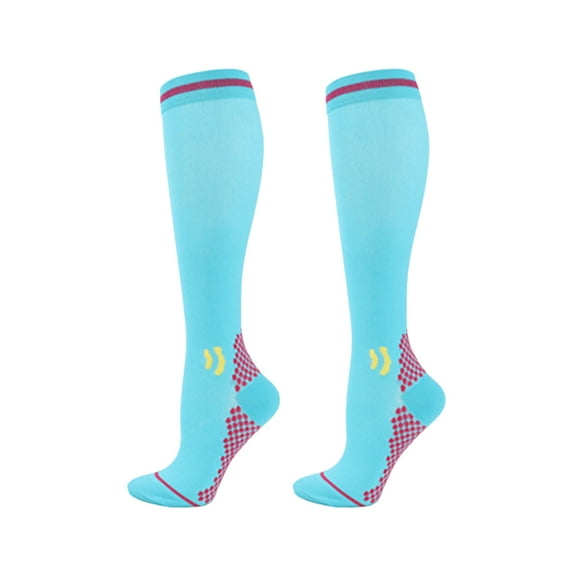 CQCYD under $5 Compression Sports Socks, Compression Socks for Sports, Long Tube Athletic Socks for Running, Men Women Fitness Support Socks, Circulation Enhancing Sports Socks