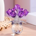 thumbnail image 1 of CQCYD under $5 Crystal Rose Bouquet Ornament, Crystal Glass Rose Bouquet, Transparent Rose Decor Ornament, Valentine Home Decoration Gift, Light Refracting Rose Centerpiece, 1 of 7