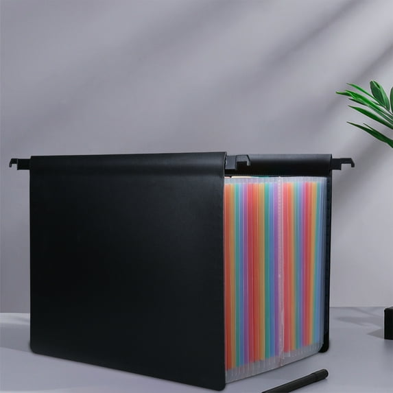 CQCYD under $5 Expanding Hanging File Folders,Plastic Expandable Hanging Folder Letter Size, Innovative Accordion Pocket, Large Capacity,Durable File Organizer