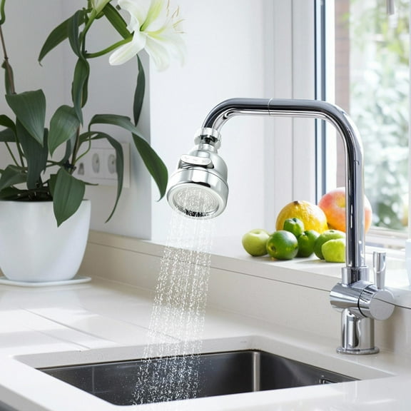 CQCYD under $5 Faucet Extender Filter, Kitchen Faucet Extender Filter,Stainless Steel Water Purifier Spout,Swivel Shower Head Booster Nozzle,Drinking Water Filtration Tap Attachment