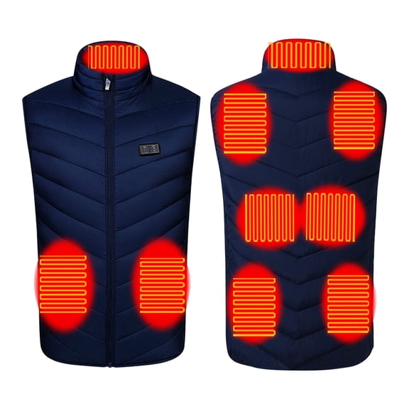 CQCYD under $5 Heated Vest, USB Heated Vest 9 Zone Warming, Rechargeable Thermal Jacket for Men Women, Outdoor Skiing Fishing Heating Clothing, Electric Warming Apparel