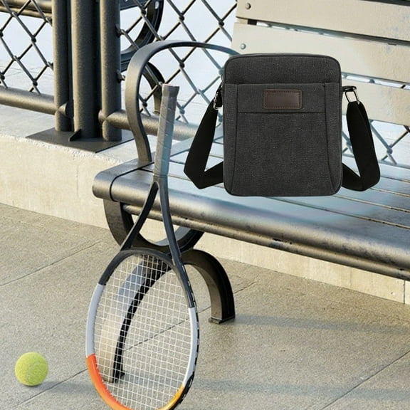 CQCYD under $5 Messenger Bag for Men Women, Canvas Small Messenger Bag Casual Shoulder Bag Travel Organizer Bag Multi-pocket Purse Handbag Crossbody Bags