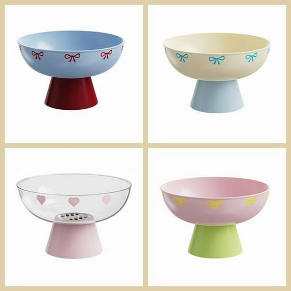 CQCYD under $5 Pedestal Decorative Bowl, Small Footed Bowls, Decorative Fruit Bowl for Kitchen Counter, Entryway, Pedestal Bowls for Nuts, Desserts, Ice Cream, Creme Brulee and Pudding