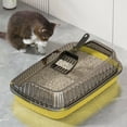 thumbnail image 1 of CQCYD under $5 Small Cat Litter Box with High Side, Anti-Splashing Kitten Litter Pan,Semi-Enclosed Kitty Cat Toilet with Litter Sifting Scoop for Boxes Easy to Clean, 1 of 6