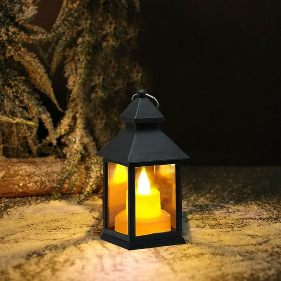 CQCYD under $5 Small Lanterns Decorative Indoor, Lantern Decor with Timer Flameless Candle, Vintage Farmhouse Outdoor Lanterns, Waterproof Hanging Lantern for Patio, Porch, Entryway, Centerpieces