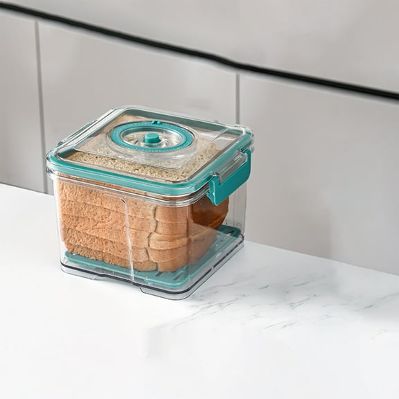 CQCYD under $5 Vacuum Sealed Food Storage Container, Vacuum Sealed Food Storage Container,Airtight Food Saver Container for Kitchen,Transparent Meal Prep Container with Pump