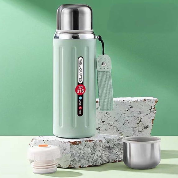 CQCYD 600ml 316 Stainless Steel Insulated Water Container , Extra Long Thermal Kettle, Vacuum Hot and Cold for Coffee, Tea, Travel and Office, Leakproof Portable Cup