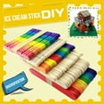 thumbnail image 1 of CQCYD 6Pcs 50 Pack Ice Cream Sticks, Natural Wood Frozen Treat DIY Craft Sticks, Smooth Rounded Sticks for Handmade Art Classroom and Party, 1 of 7