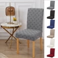 thumbnail image 1 of CQCYD 6Pcs Stretchable Dining Chair Covers 4 Pack, Thickened Jacquard Fabric Elastic Chair Slipcovers, Universal Fit Washable Chair Protectors for Home Kitchen Office, Anti-Slip Dirt Proof Furniture, 1 of 9