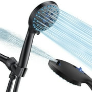 CQCYD 7-Mode Handheld Shower Head, 8-Spray Functions High Pressure Showerhead, Adjustable Rainfall Shower Head for Home Gym Bathroom, Universal Shower Head for Adults Seniors, Anti-Clog Showerhead