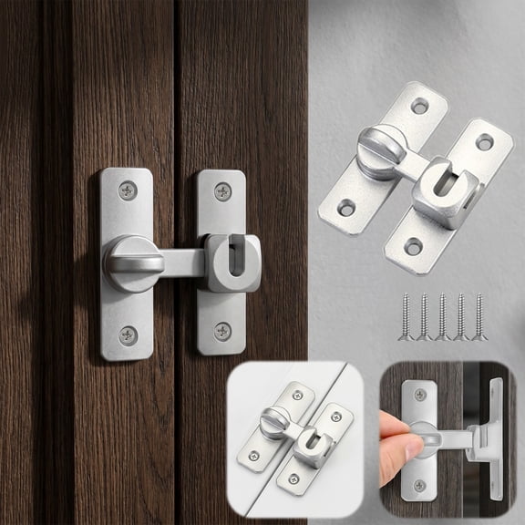 CQCYD 90 Degree Door Catch Rotate Lock Heavy Duty, Barn Door Cabinet Window Bolt, Sturdy Alloy Slide Catch Security, Anti Rust Flip Lock for Shed RV Indoor Outdoor