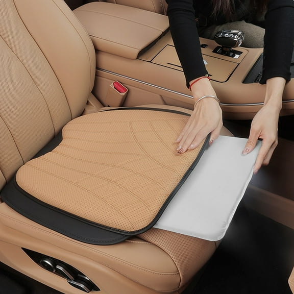 CQCYD All-Season Car Seat Cushion, Driver Seat Height Booster for Enhanced Road View, Ergonomic Summer Car Cushion, Universal Fit Auto Seat Pad, Vehicle Seat Belt Positioner, Car Interior Comfort
