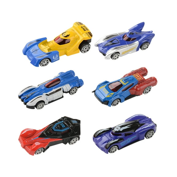 CQCYD Alloy Toy Cars, 6-Pack 1:64 Scale Inertia Racing Models, Diecast Metal Collectible Playset, Compact Alloy Toy Cars for Little Ones and Display