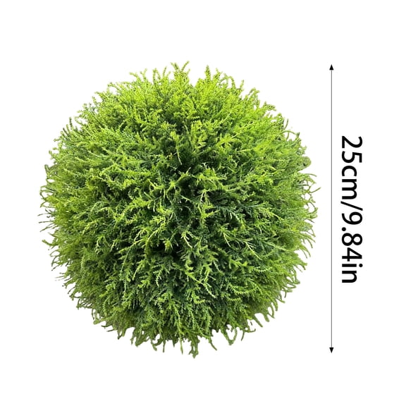 CQCYD Artificial Evergreens Topiary Balls, Simulation Grass Cyprus Ball Milan Grass Decoration, Artificial Boxwood Balls for Indoor Outdoor Home Garden Wedding Party Decor