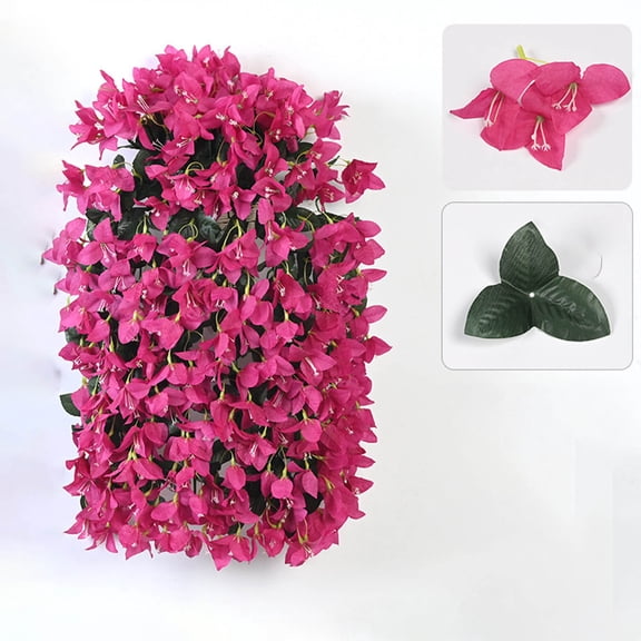 CQCYD Bougainvillea Wall Hanging Artificial Flowers, 12-Branch 156-Flower Fake Vine Plant, 73cm Plastic Foliage for Ceiling Decoration, Living Room Indoor Decor, Garden Courtyard Outdoor Greenery,