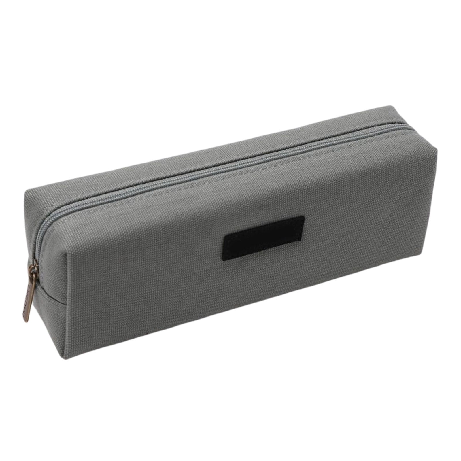 CQCYD Canvas Pencil Case, Large Capacity Solid Color Stationery Box ...