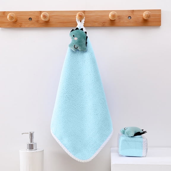 CQCYD Cartoon Hand Towels ForKids, Thickened And Hangable Kitchen Towels, Cute Cartoon Character Washcloths, Soft Flannel Bath Towels ForChildren'sBathroom And Kitchen Decor