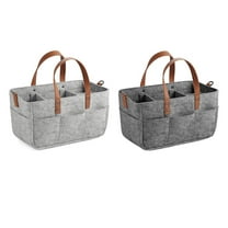 CQCYD under $5 Diaper Caddy Organizer - Portable Baby Caddy Organizer with Handle, Nursery Storage Bin and Car Organizer for Girls, Boys - Baby Gift Basket