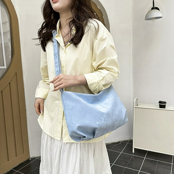 CQCYD under $5 Hobo Bags for Women, Suede Tote Bag for Women, Super Soft Slouchy Hobo Bags, Large Capacity Work Handbags, Vintage Brown Suede Bags