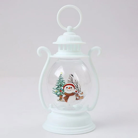 CQCYD under $5 Snowman Mini Lantern Winter Lanterns Decorative LED Candles Small Winter Portable Tabletop Centerpiece for Christmas Tree Indoor Outdoor Party Decor