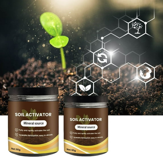 CQCYD under $5 Soil Activated, Organic Soil Activator & Plant Fertilizer for Raised Garden Beds, Potting Mix, and Seedling Compost Prevent Compaction, Promote Plant Rooting