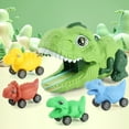 thumbnail image 1 of CQCYD Toys under $5 5 in 1 Dinosaur Toys for Kids 3-5, Dinosaur Truck with 4 Pull Back Cars, Small Cars Set, Birthday Gifts Toys for 3 4 5+ Year Old Boy, Dinosaur Carrier Truck for Toddlers, 1 of 7