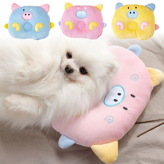 CQCYD Toys under $5 Dog Neck Pillow, Puppy Calming Sleeping Improve Pillow, Ideal Naptime Sleeping Companion for Small Pets and Cats, Soft Plush Pillow