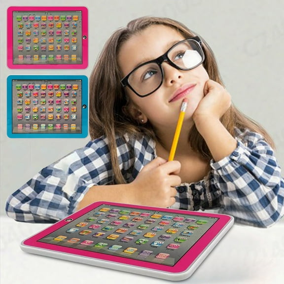 CQCYD Toys under $5 Kids Tablet Toddler Learning Pad with LED Screen Teach Alphabet Numbers Early Development Interactive Electronic Toy for Boys & Girls Ages 3 4 5 6