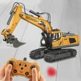 thumbnail image 1 of CQCYD Toys under $5 Remote Control Excavator RC Toy 1:20 RC Excavator Toy Alloy Construction Tractor,11 Channel Rechargeable RC Truck With Lights Sounds 2.4Ghz Transmitter, 1 of 7