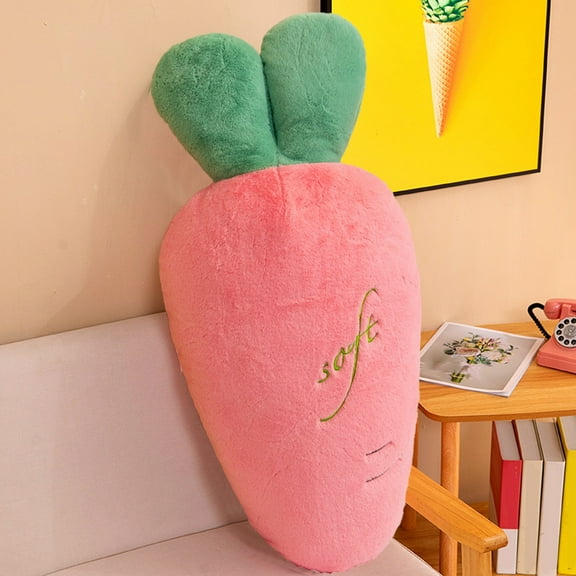 CQCYD Toys under $5 Cute Fruit Kids Pillow Stuffed Cartoon Carrot Plush Pillows Super Soft Girls Pillows Cushion Seat for Kids Toys