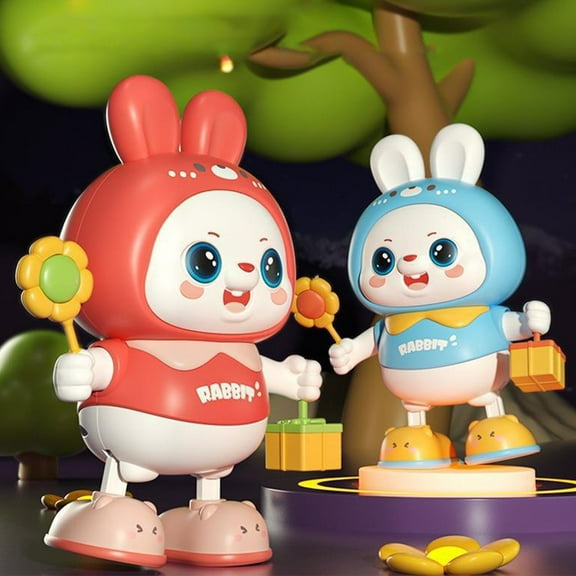 CQCYD Toys under $5 Dancing Rabbit Toy, Lovely Dancing Rabbit Toy Electric Rabbit Musical Toy for Kids with Dynamic Music & Cool Lights