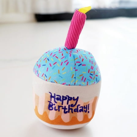 CQCYD Toys under $5 Dog Birthday Toy, Birthday Cake Toys for Puppy Gifts, Squeaky Plush Dog Toys