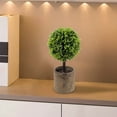 thumbnail image 1 of CQCYD under $5 Artificial Boxwood Topiary Tree - Potted Faux Plant Balls in Gray Pulp Planter, Tabletop Home Décor, 1 of 6