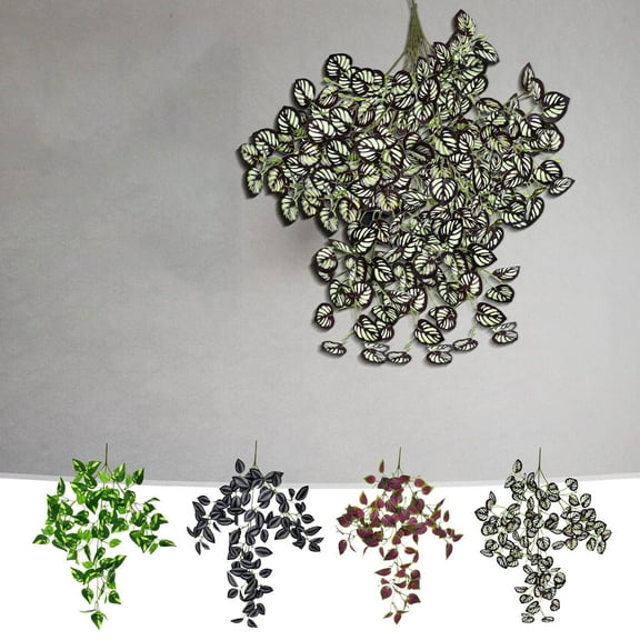 CQCYD under $5 Artificial Plants Indoor Fake Hanging Plants Faux Greenery Silk Draping Small Plants for Home Office Shelf Bathroom Decor
