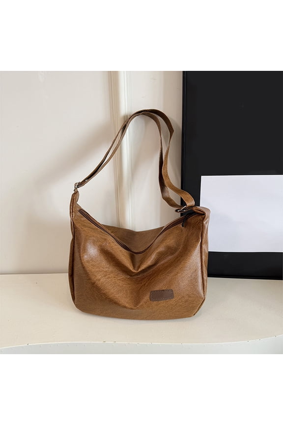 under $5 Leather Hobo Bags for Women, Fashion Slouchy Tote Bags Casual Bag Women's Shoulder Handbag Bag Handbag Messenger Bag Wallet