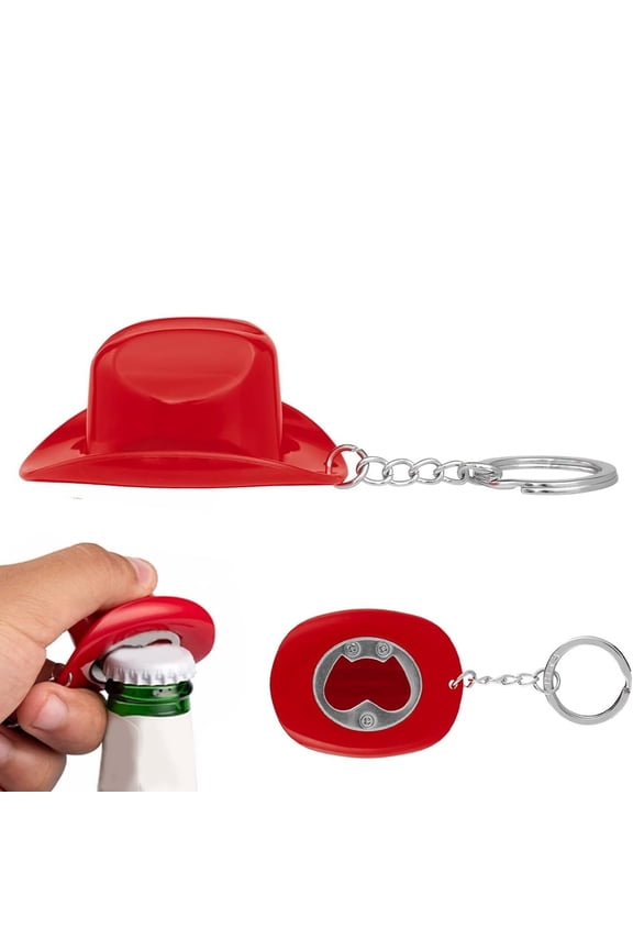 Cowboy Hat Bottle Opener Keychain, Portable Beer Opener For Bar Party Decor, Trending Western Themed Gift For Men, Unique Rustic Novelty Accessory For Home