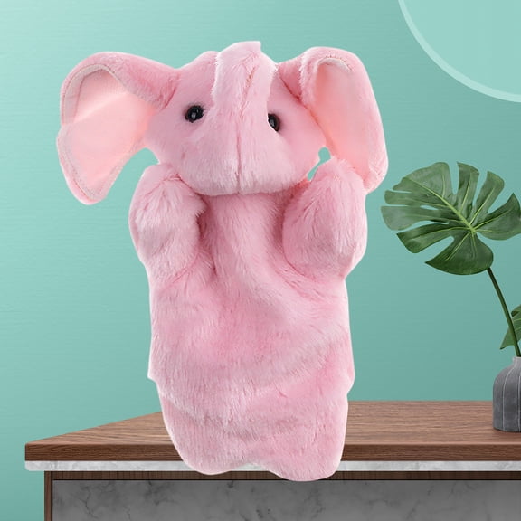 CQCYD Cute Elephant Hand Puppet Plush 10 Inch Soft, Storytelling Role Play Toy Animal Doll Figure, Imaginative Play Accessory, Hand Puppet for Playroom Home Gift