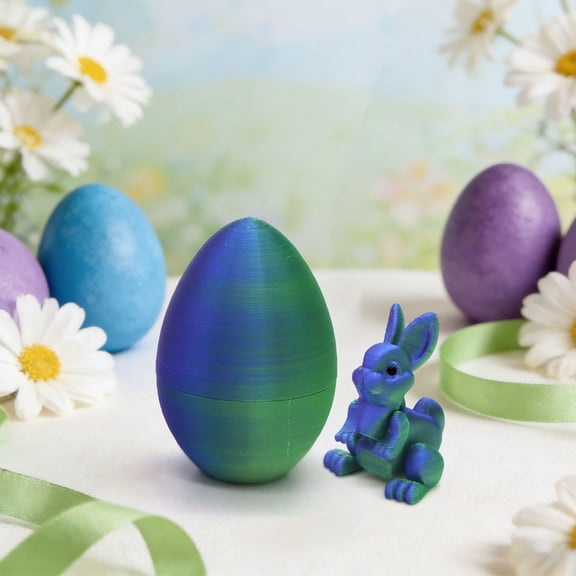 CQCYD Easter FidgetToys, Mystery Rabbits Egg Easter Decorations, 3D Printing Easter Egg FidgetToyfor Stress Relief, Easter Basket Stuffers and Easter Party Favors forKidsAdults
